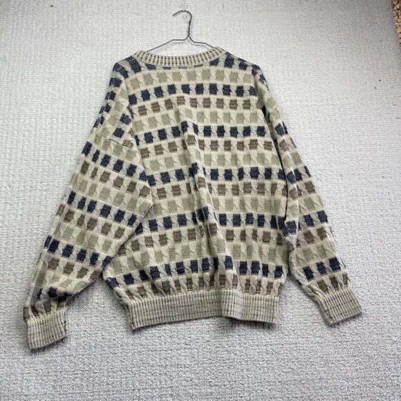 VTG 90s Arnold Palmer Earth Tone 3D Cable Knit Style Sweater Size XL Canada made - Picture 12 of 15